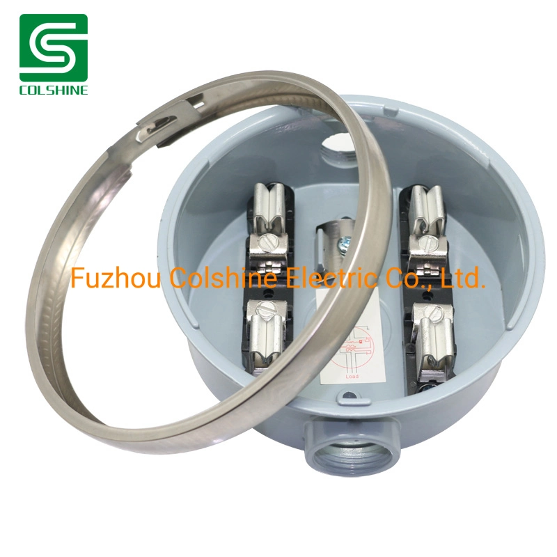 100A 4jaw Single Phase Round Electric Meter Socket Meter Base