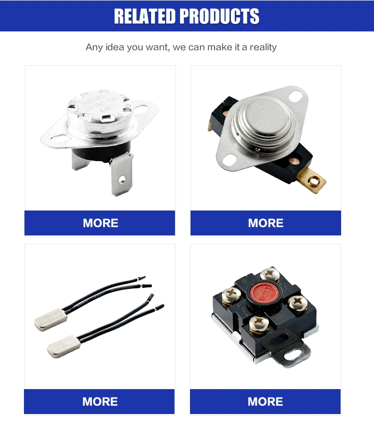 Temperature Fuse 55c Normally Closed Ksd 301 Ksd302 Bimetal Thermostat Thermal Temperature Switch 250V 10A