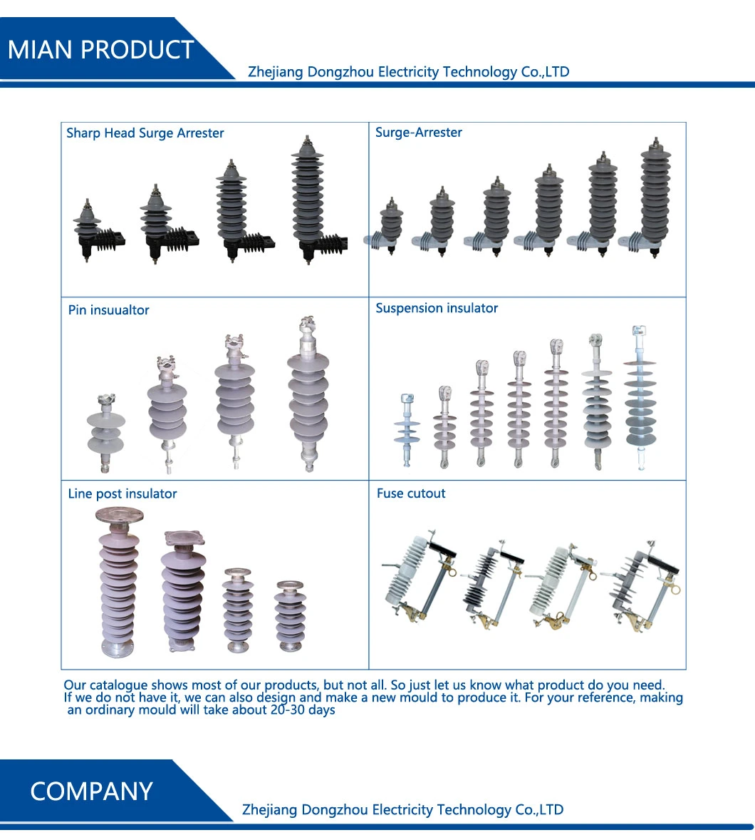 24kv Porcelain Liahtning Arrester Surge Arrester with Breaker