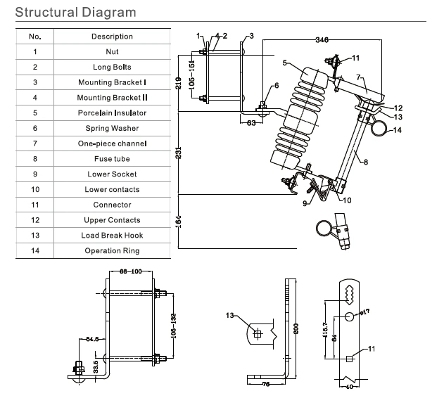 Dropout Fuse Yk3 Series 14kv