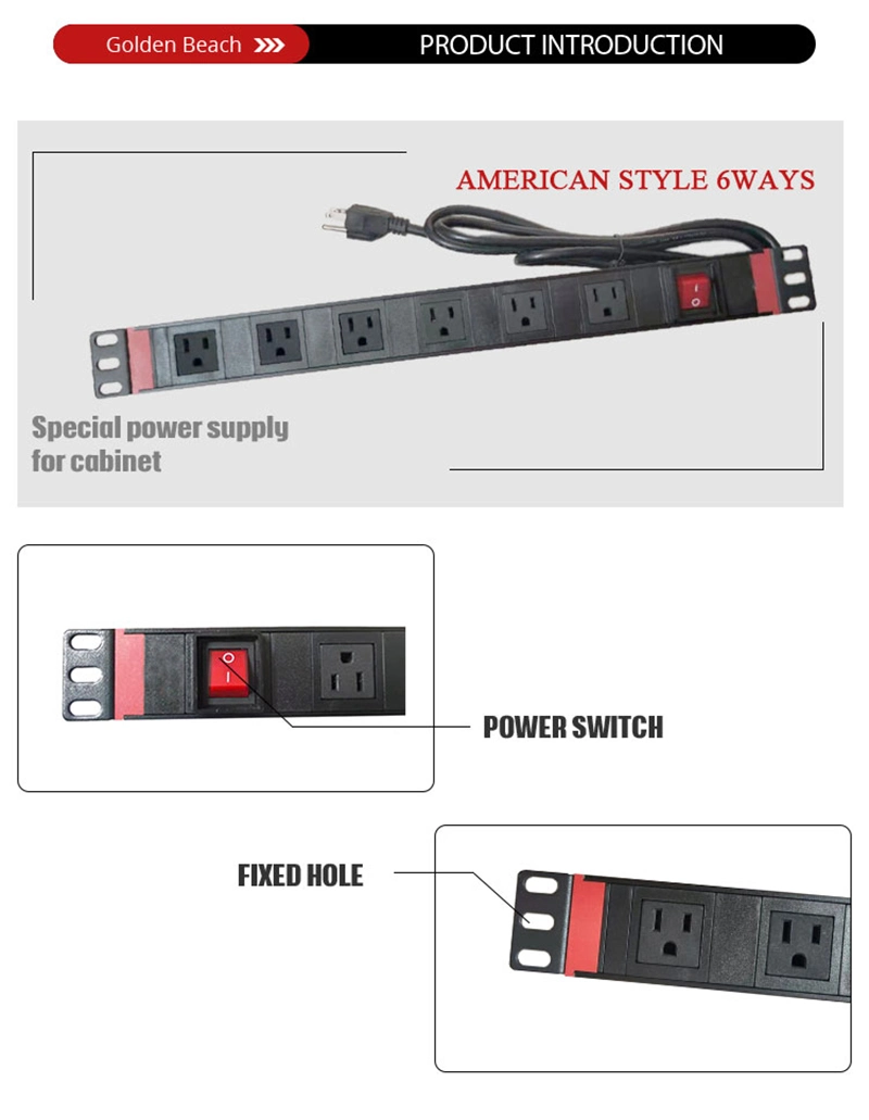 High Power Us Smart Meter Switch PDU Digital Intelligent Meter PDU Socket